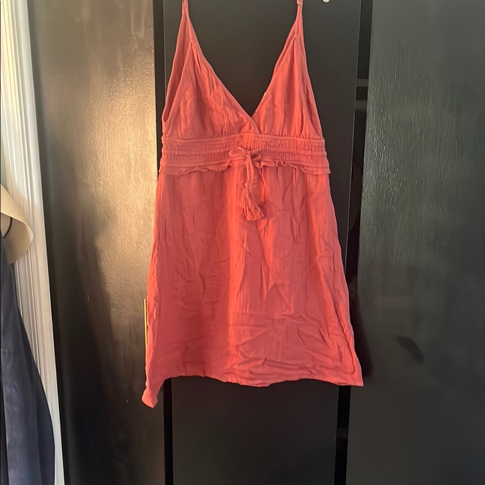 Coral Sleeveless Dress